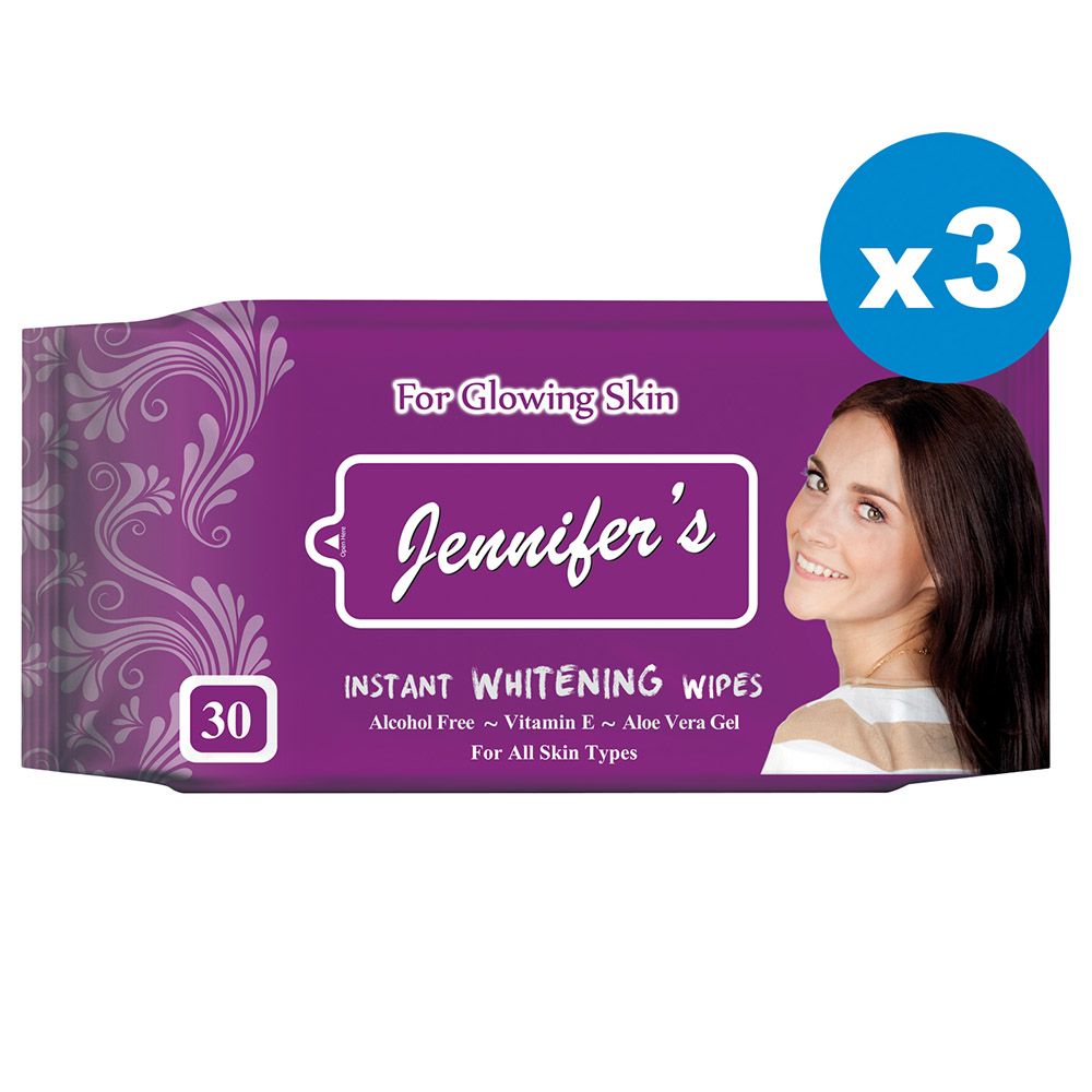 Jennifer s Instant Whitening Wipes 30 s x3 Pack of 3 Buy at Best